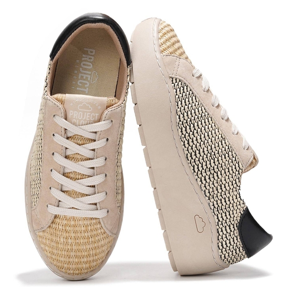 Women Platform Sneakers Lace-Up Project Cloud|Lightweight Non-Slip EUC Sz 8 - Picture 1 of 12